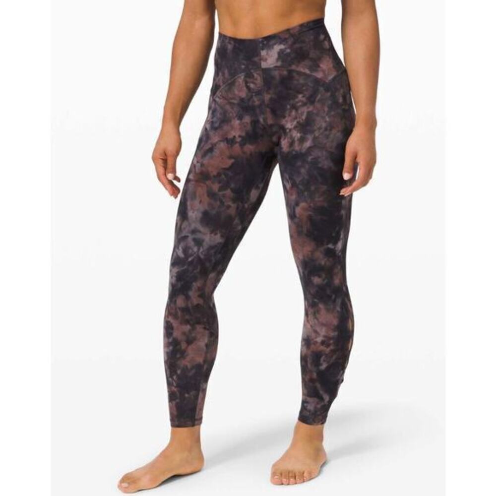 Lululemon Unlimit High-Rise Tight 25" Diamond Dye Graphite Grey‎ Pink Size 6